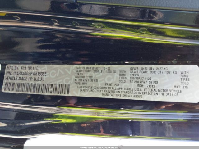 2023 JEEP WRANGLER 1C4HJXDG5PW615358 Photo 8