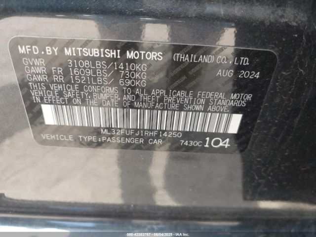 2024 MITSUBISHI MIRAGE G4 ML32FUFJ1RHF14250 Photo 8