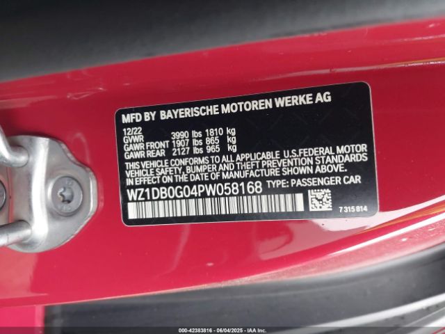 2023 TOYOTA GR SUPRA WZ1DB0G04PW058168 Photo 8