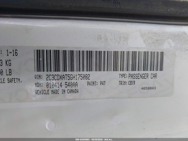 Dodge 2016 2016 2C3CDXAT5GH175082 Image 9