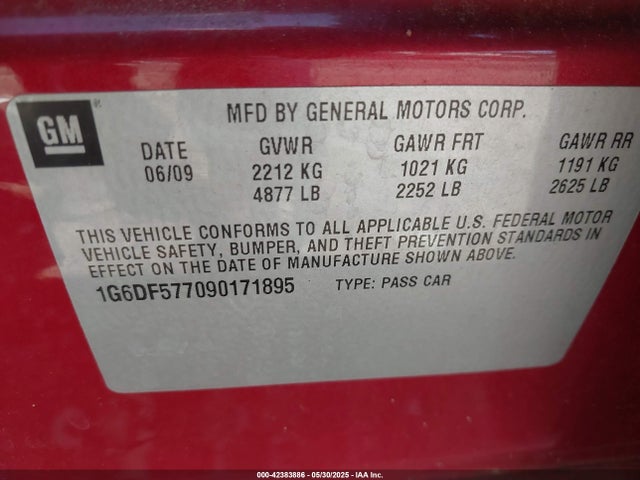 2009 CADILLAC CTS 1G6DF577090171895 Photo 8