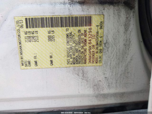 2013 NISSAN MAXIMA 1N4AA5AP6DC843298 Photo 8