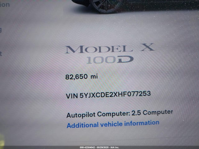 Tesla MODEL X 2017 5YJXCDE2XHF077253 Image 15