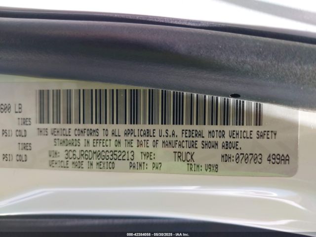 3C6JR6DM0GG352213 RAM 1500 Tradesman