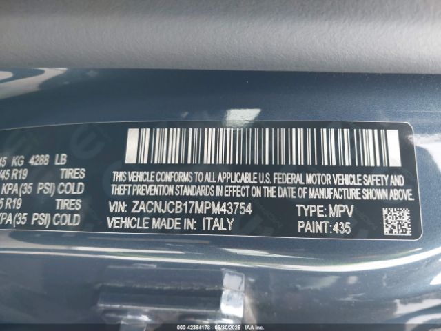ZACNJCB17MPM43754 Jeep 2021