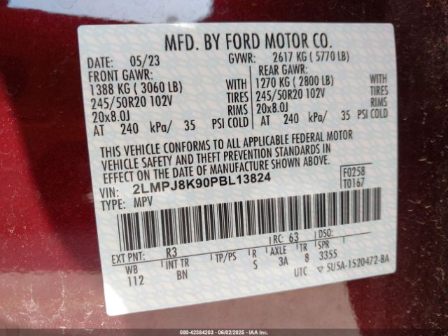 2023 LINCOLN NAUTILUS 2LMPJ8K90PBL13824 Photo 8