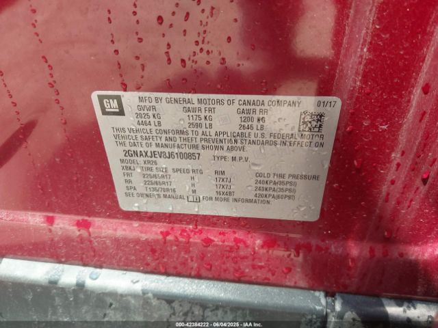 2018 CHEVROLET EQUINOX 2GNAXJEV8J6100857 Photo 8