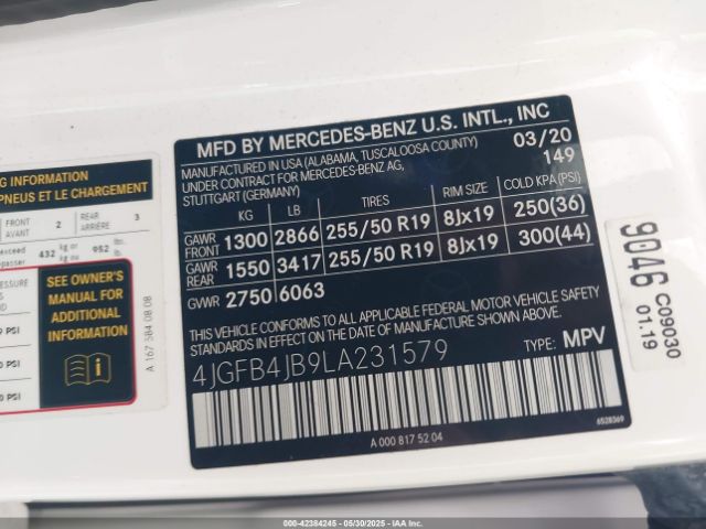 2020 MERCEDES-BENZ GLE 350 4JGFB4JB9LA231579 Photo 8