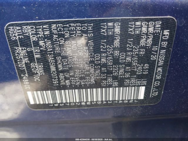 2021 NISSAN ROGUE JN8AT3AB5MW207391 Photo 8