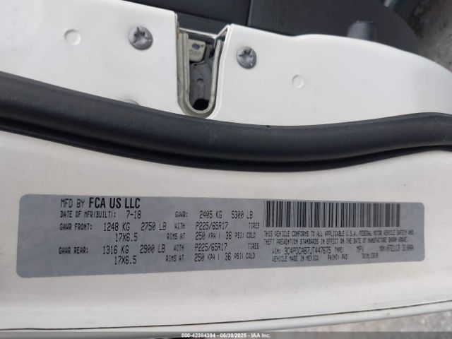 3C4PDCAB7JT447675 Dodge JOURNEY SE