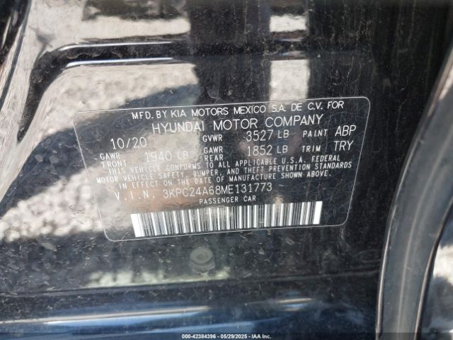 2021 HYUNDAI ACCENT 3KPC24A68ME131773 Photo 8