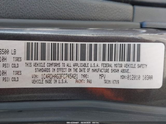 1C4RDHAG3FC745421 Dodge Durango