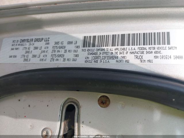 1C6RR7LG3FS509244 RAM 1500 Big Horn