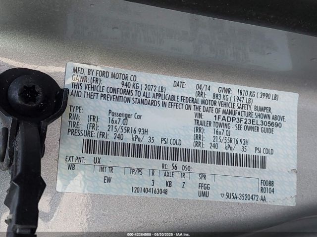1FADP3F23EL305690 Ford 2014