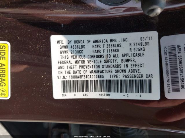 2012 ACURA TL 19UUA8F24CA000895 Photo 8