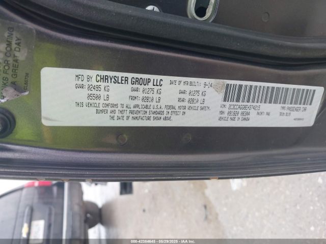 2C3CCAGG8EH374215 Chrysler 2014