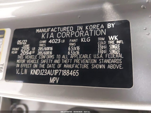 KNDJ23AU1P7188465 KIA mpi nu