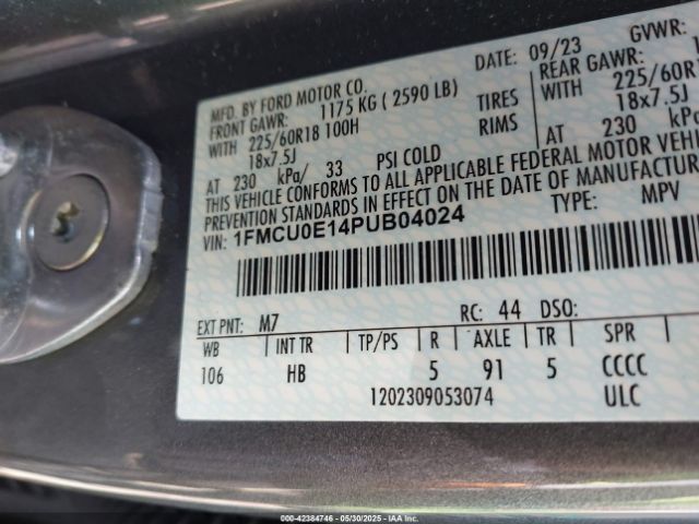 2023 FORD ESCAPE 1FMCU0E14PUB04024 Photo 8