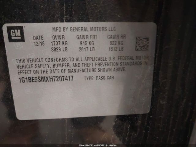 2017 CHEVROLET CRUZE 1G1BE5SMXH7207417 Photo 8