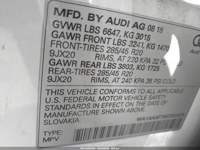 2019 AUDI Q7 WA1AAAF75KD002473 Photo 8
