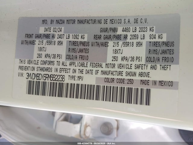 3MVDMBDY6RM662238 Mazda py turbo