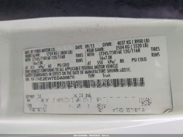 1FTNE2EW7EDA00870 Ford E-250 Commercial
