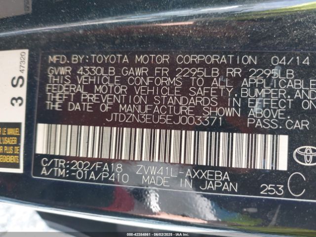 2014 TOYOTA PRIUS V JTDZN3EU5EJ003371 Photo 8