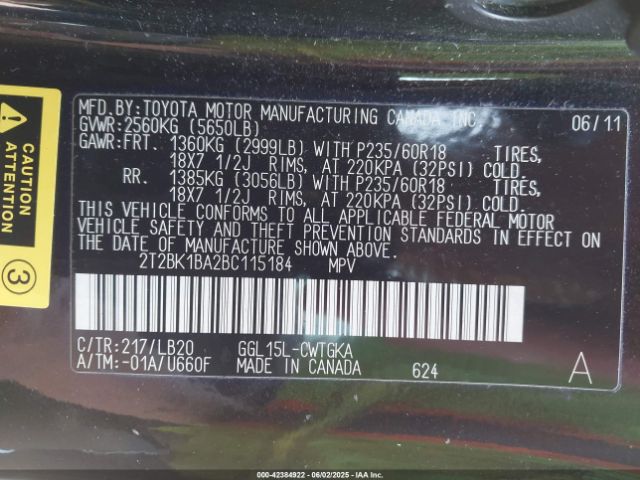 2011 LEXUS RX 350 2T2BK1BA2BC115184 Photo 8
