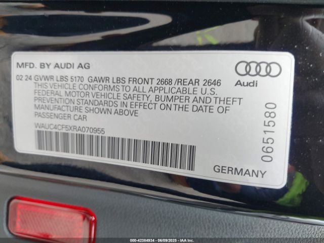 WAUC4CF5XRA070955 Audi 3.0 tfsi