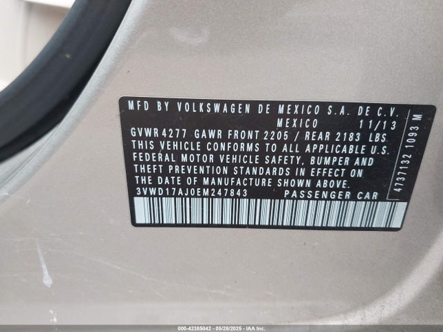 3VWD17AJ0EM247843 Volkswagen Jetta 1.8t Se