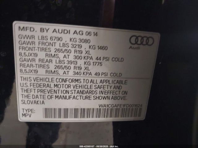WA1CGAFE1FD001624 Audi Q7 3.0t Premium