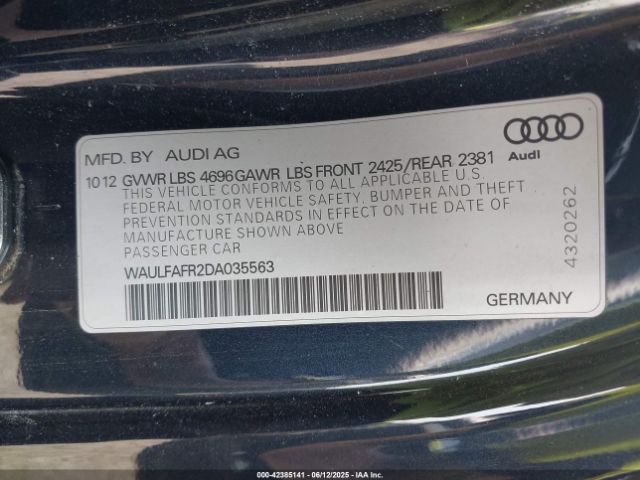 2013 AUDI A5 WAULFAFR2DA035563 Photo 8