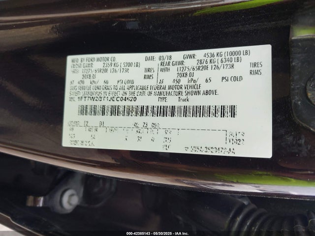 Ford 2018 2018 1FT7W2BT1JEC04620 Image 9