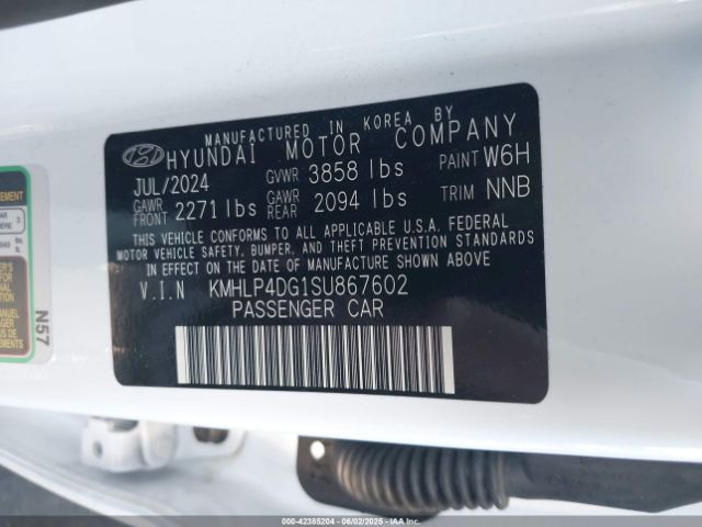KMHLP4DG1SU867602 Hyundai Elantra Limited