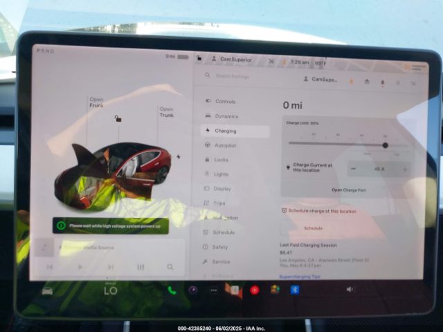 5YJ3E1EB5KF213576 Tesla MODEL 3