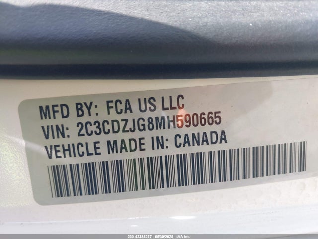 2C3CDZJG8MH590665 Dodge 2021