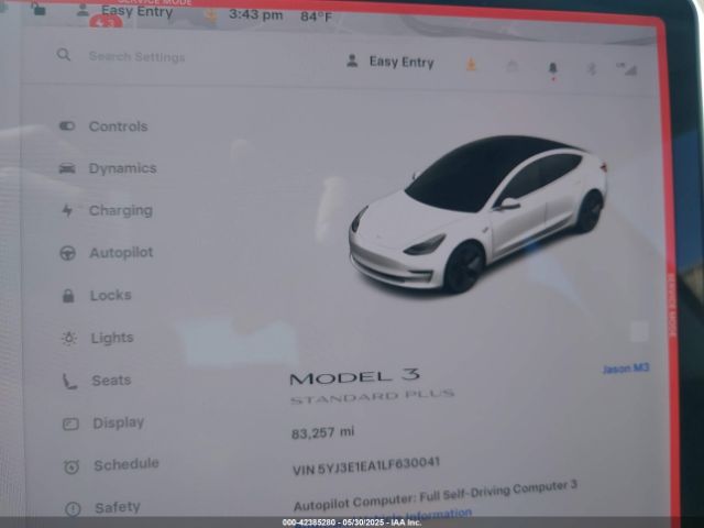 2020 TESLA MODEL 3 5YJ3E1EA1LF630041 Photo 6