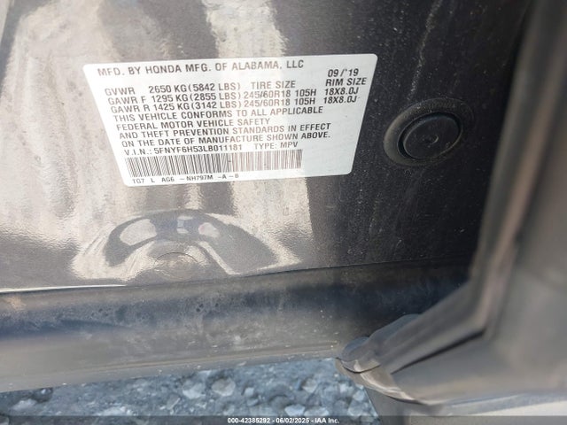 5FNYF6H53LB011181 Honda j35y6