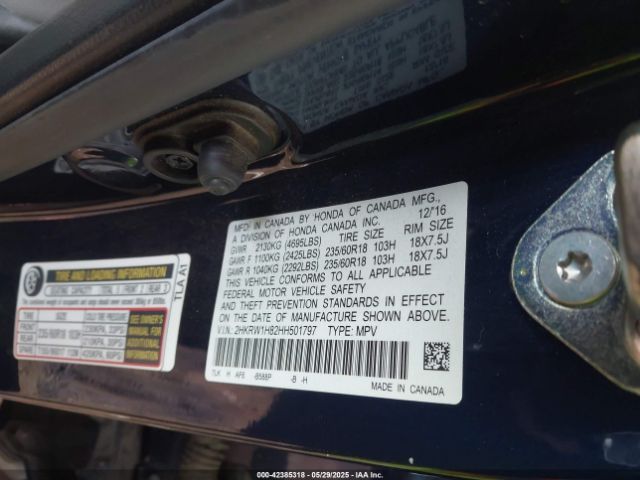 2HKRW1H82HH501797 Honda l15be