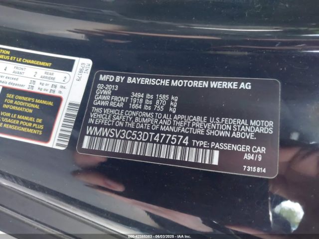2013 MINI HARDTOP WMWSV3C53DT477574 Photo 8