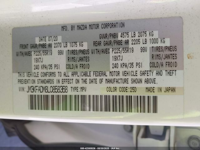 JM3KFADM8L0858368 Mazda Cx-5 Grand Touring