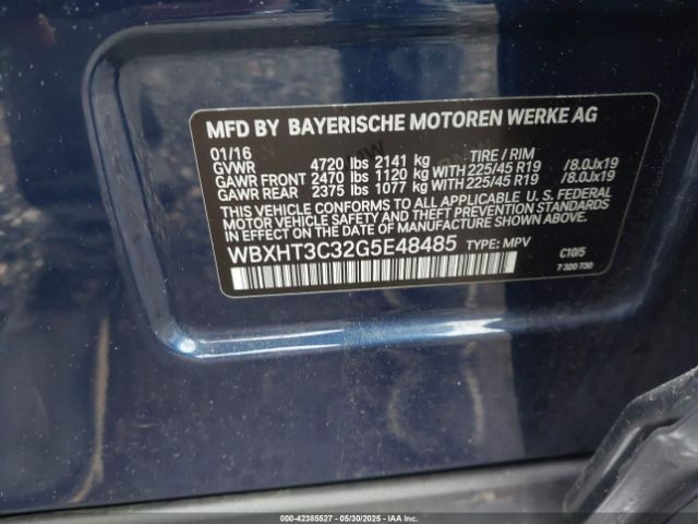2016 BMW X1 WBXHT3C32G5E48485 Photo 8