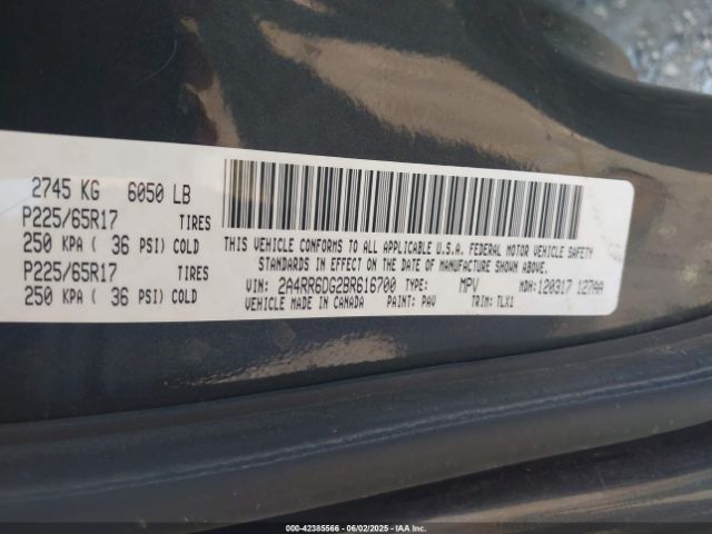 2011 CHRYSLER TOWN & COUNTRY 2A4RR6DG2BR616700 Photo 8