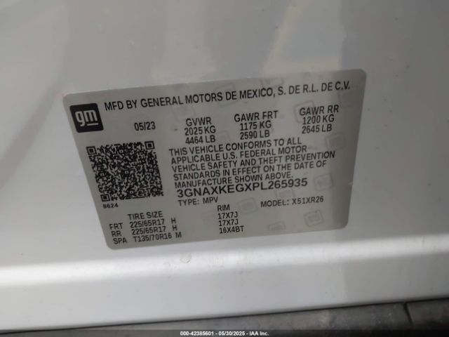 3GNAXKEGXPL265935 Chevrolet lsd