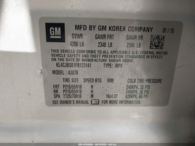 2015 BUICK ENCORE KL4CJBSB1FB123141 Photo 8