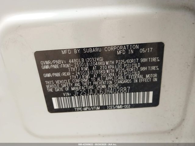 2018 SUBARU FORESTER JF2SJAJC6JH402887 Photo 8