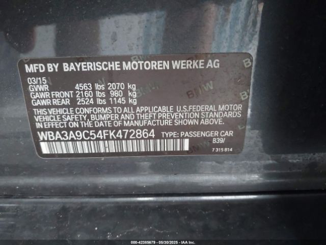 2015 BMW 335I WBA3A9C54FK472864 Photo 8