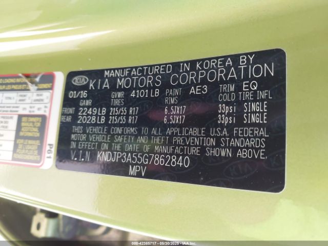 KNDJP3A55G7862840 KIA SOUL +