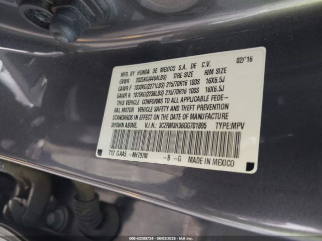 3CZRM3H36GG701895 Honda CR-V LX