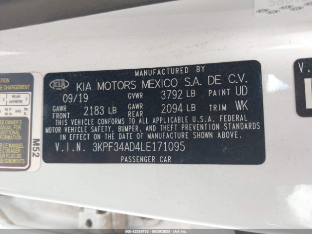 2020 KIA FORTE 3KPF34AD4LE171095 Photo 8